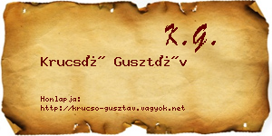 Krucsó Gusztáv névjegykártya